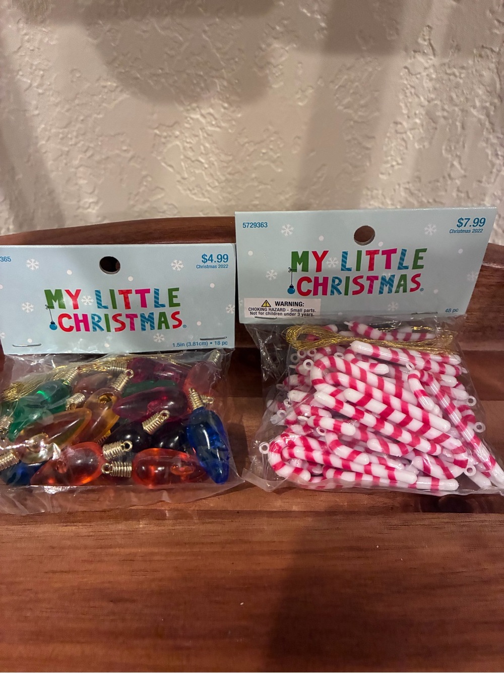 My Little Christmas mini ornaments. NWT for decoration or crafts